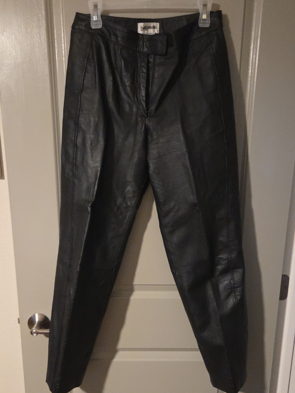 bagatelle Black Leather High-Waist Pants